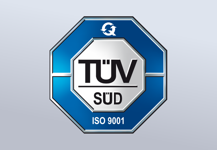 ISO 9001-Certification by TÜV Süd